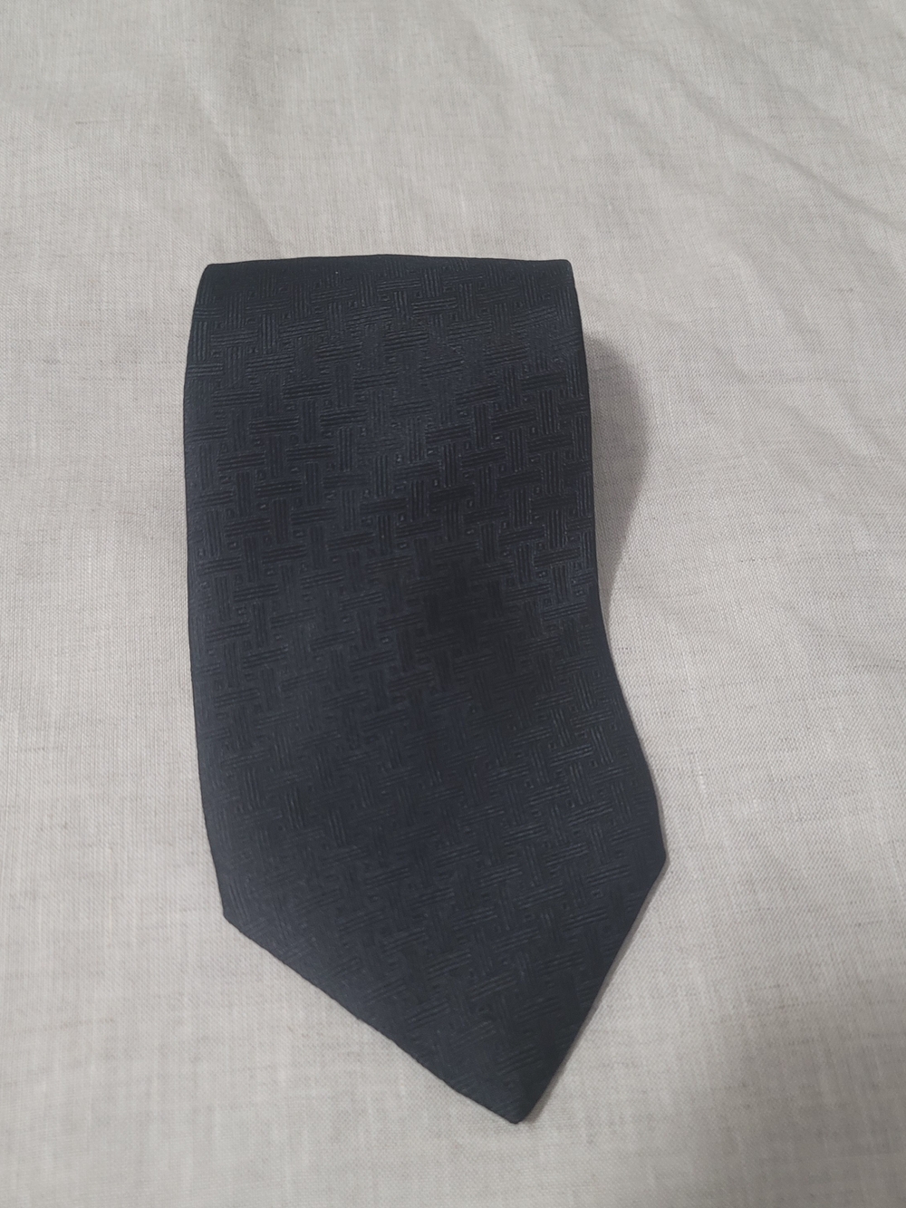 David Taylor Black Textured Men's Tie